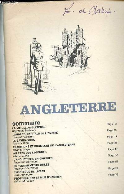 TOUR DU MONDE ANGLETERRE N189 - JUIN 1975 - LA VIEILLE ANGLETERRE - Raymond Berteloot - LONDRFS, CAPITALE DE L'EMPIRE Laurent Froissart LE SAVIEZ-VOUSPatricia CrtTRADITIONS ET RICHESSES DE L'ANGLETERRECharles Meyer AU PAYS DES LEGENDES Michel Denis