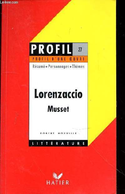 PROFIL D'UNE OEUVRE N27 - LORENZACCIO - MUSSET
